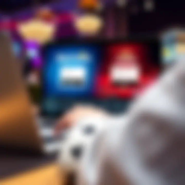 User entering login details on SkyCrown Casino platform using a laptop