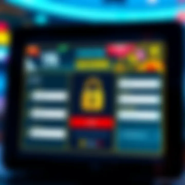 User interface showcasing login fields and secure access options on a digital platform