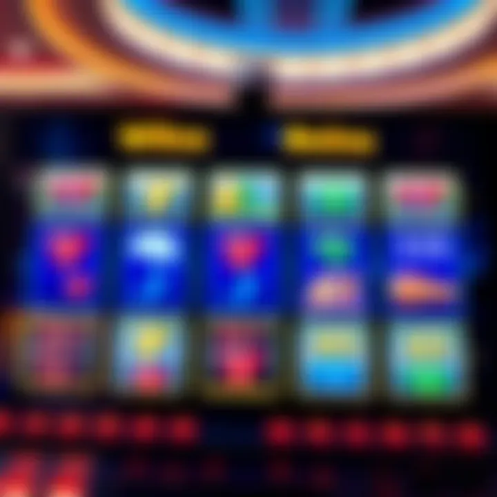 Virtual online pokies interface showing reels and symbols on a digital screen