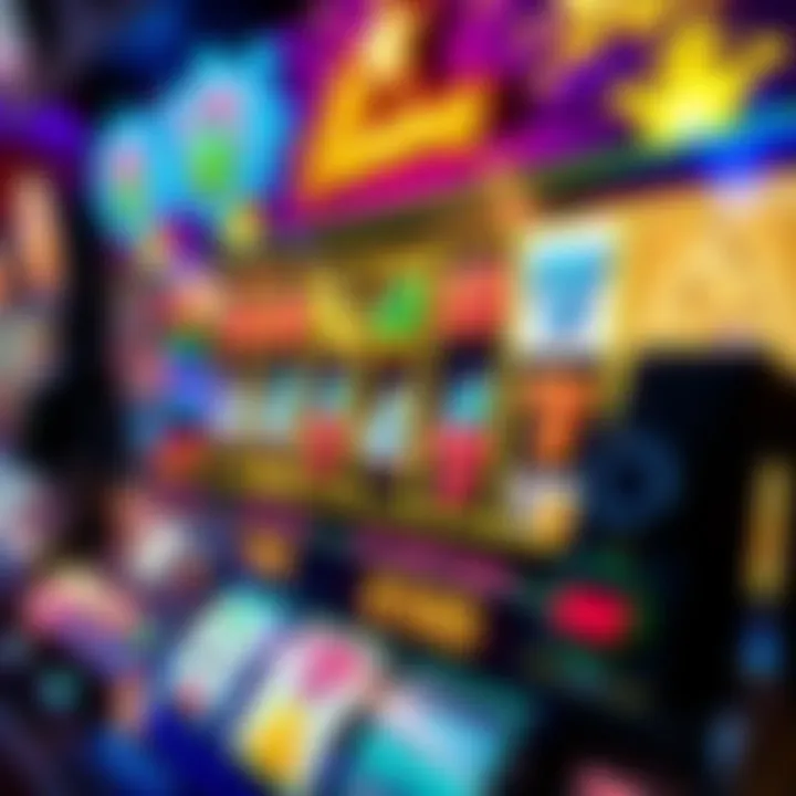 Australian Online Pokies Interface with Dynamic Slot Features Bright and colorful Australian online pokies interface showcasing various slot symbols and paylines