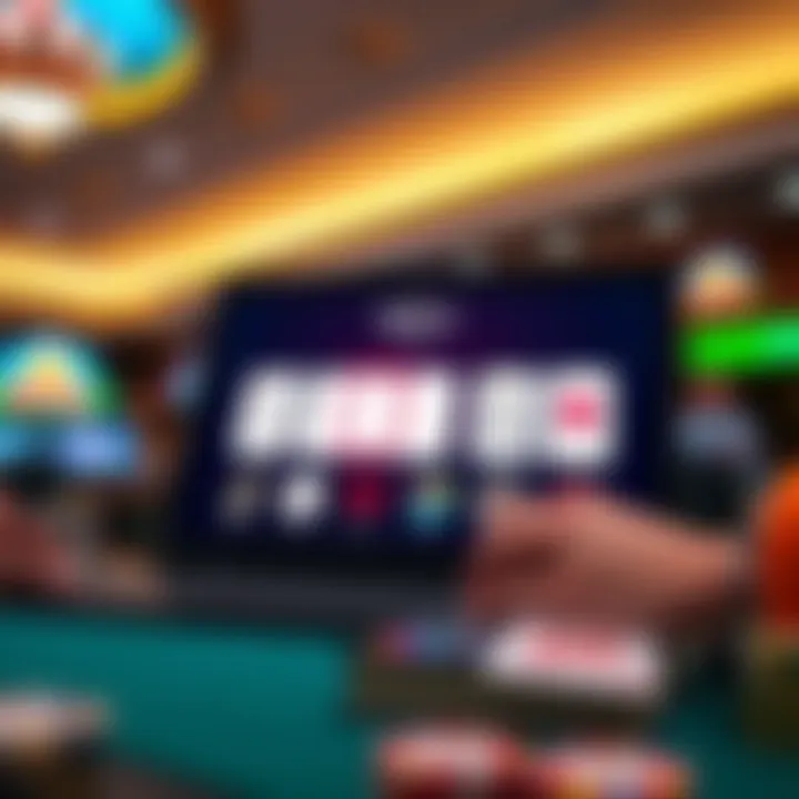 Secure online transaction with casino bonuses and customer support icons symbolizing player safety and assistance