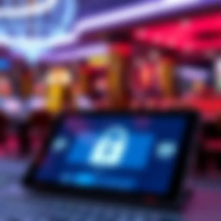 Digital interface showcasing secure payment methods and user-friendly casino platform