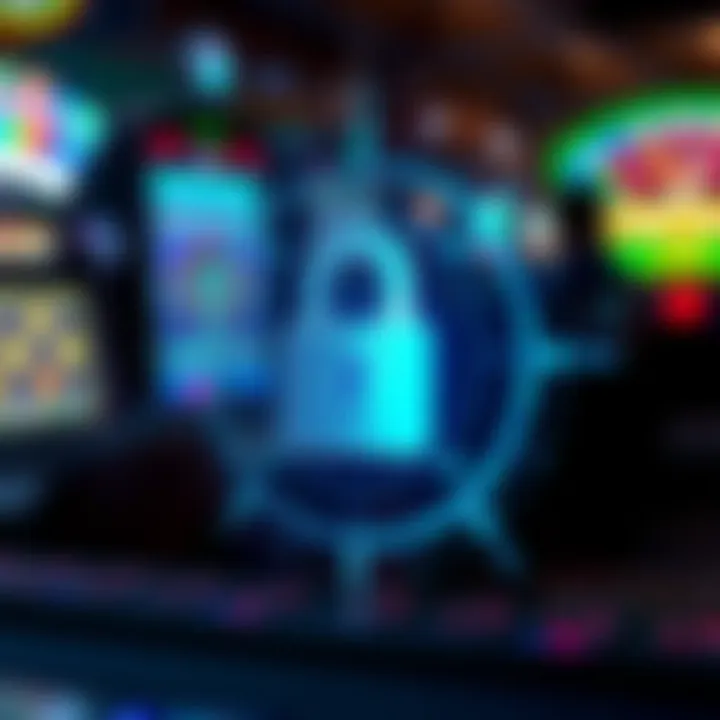 Robust Security Features Ensuring Safe Gameplay Secure online casino transaction with digital lock symbol representing player safety