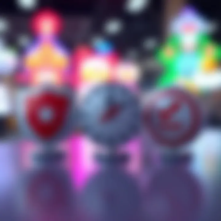 Illustration of responsible gambling icons including a shield, a clock, and a checklist symbolizing safe online gaming practices