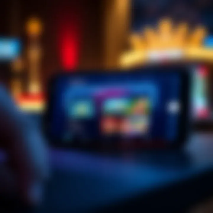 User interface showcasing Skycrown app features on a smartphone