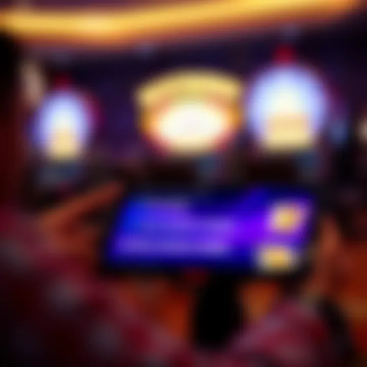 Bright digital display of casino bonus codes on a mobile device screen