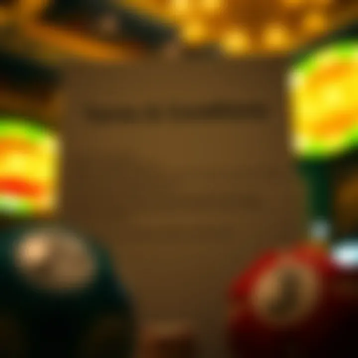 Graphic depicting terms and conditions checklist for online casino bonuses