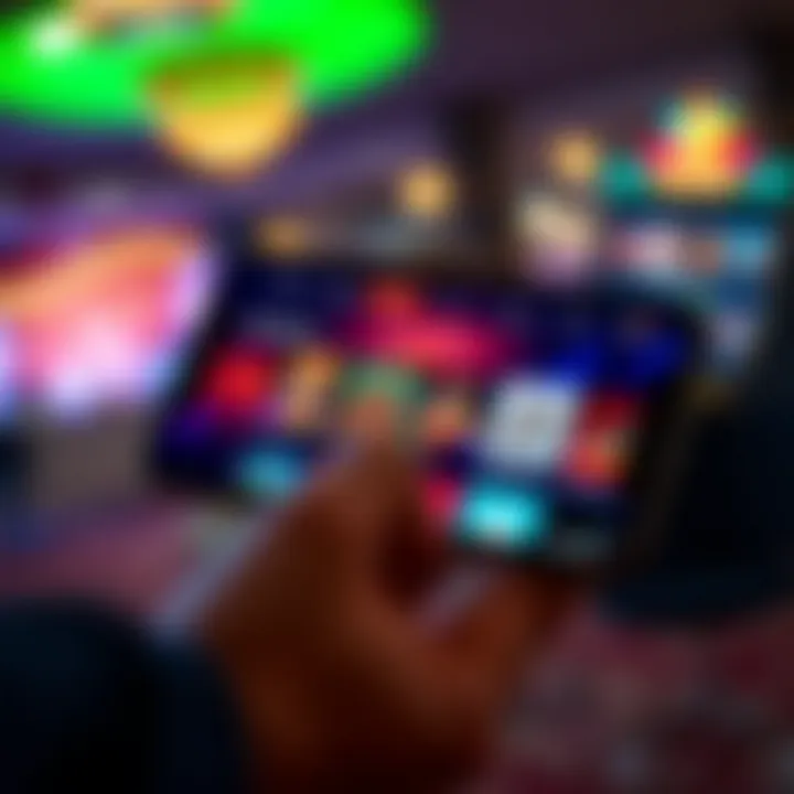 Smartphone showing Playamo casino game selection with vibrant graphics and smooth navigation