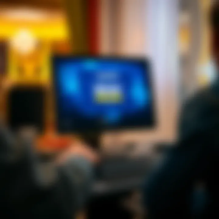 User securely logging into the Royal Reels platform using a computer