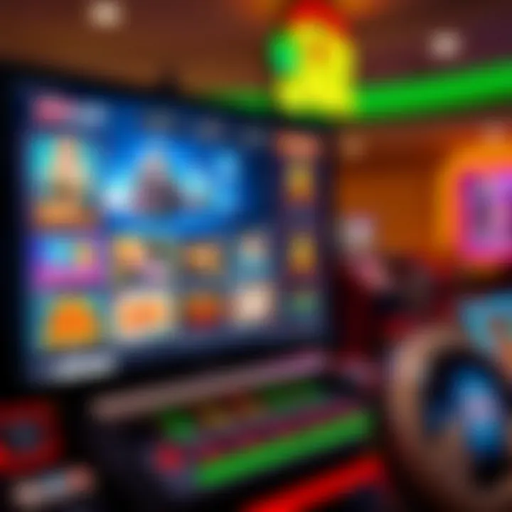 Online casino interface showing diverse game selection and secure transaction icons