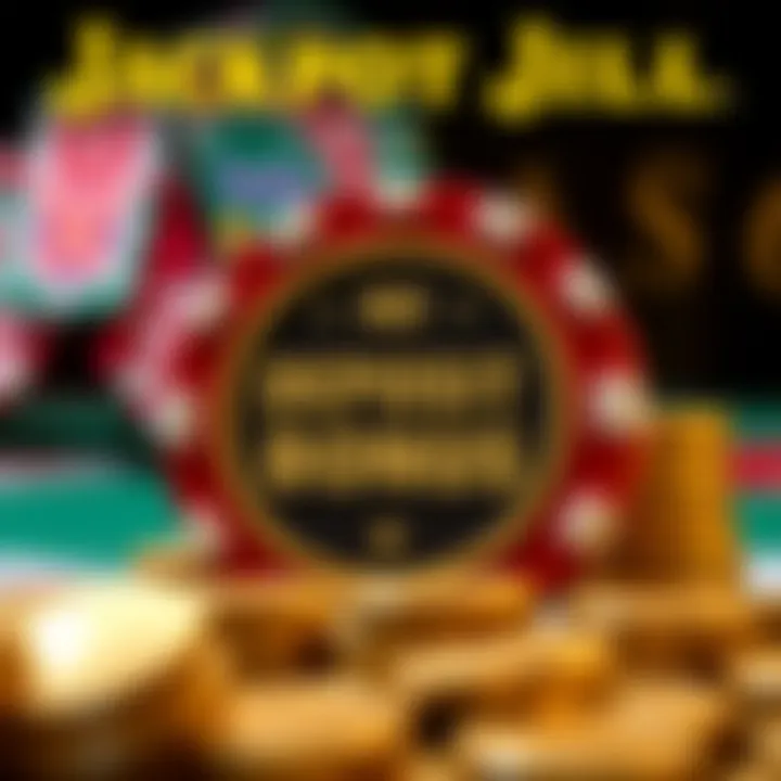 Graphic showing a casino chip and coins representing a no deposit bonus offer