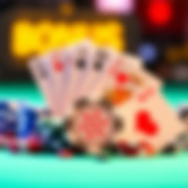 Casino Chips and Cards Representing Bonus Offers Graphic depicting casino chips and playing cards symbolizing gaming bonuses