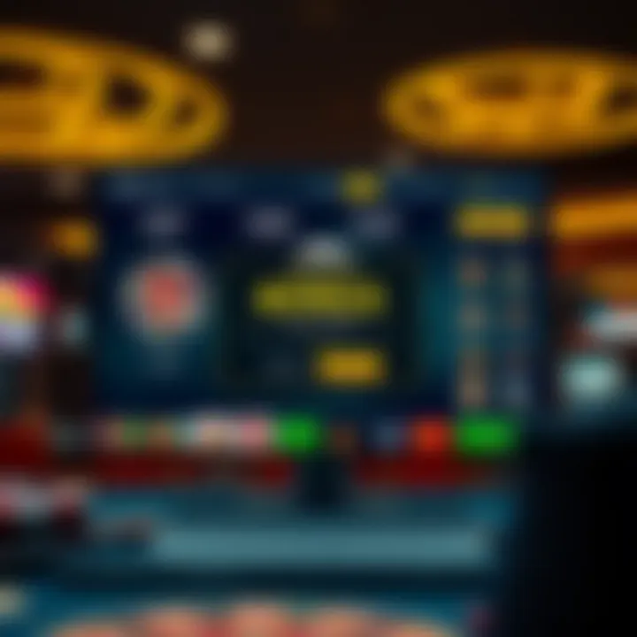 Illustration of an online casino dashboard showing a bonus notification