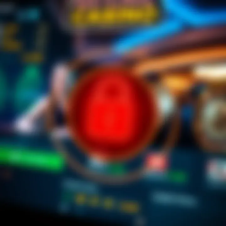 Secure online casino platform interface with lock icon representing safety measures