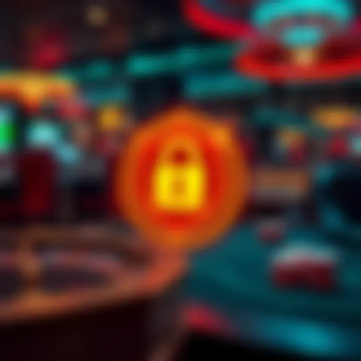 Conceptual graphic showing a secure verification process ensuring safe and quick casino withdrawal transactions