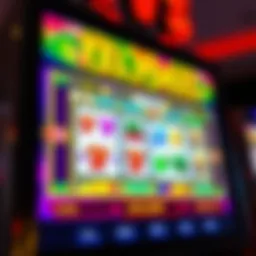 Online Pokie Game Interface for Real Money Play Colorful online pokie game interface with reels and symbols on a digital screen