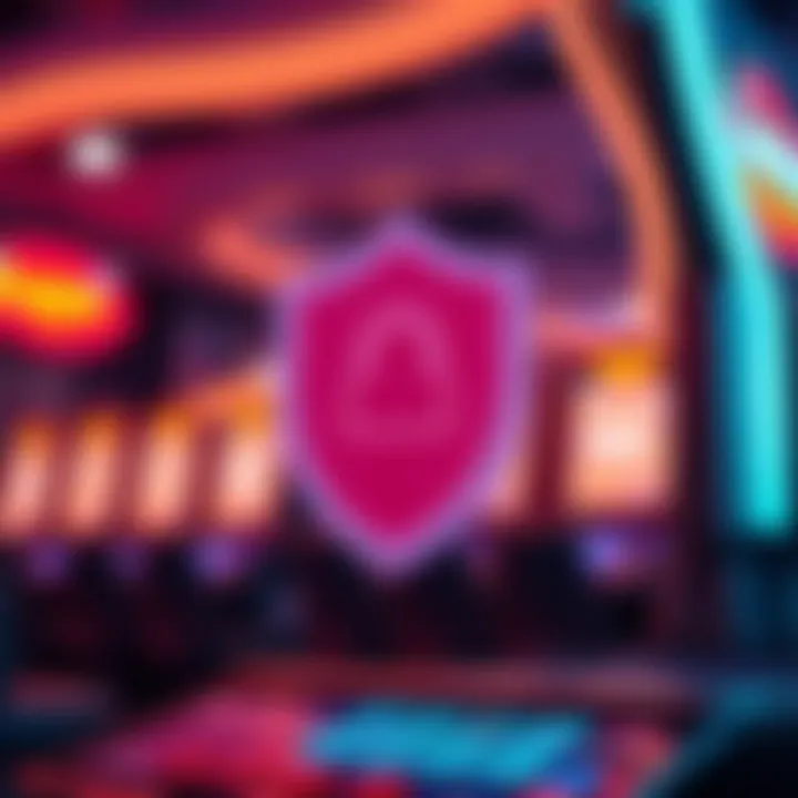 Illustration of a digital shield symbolizing protection of user credentials for pokies accounts