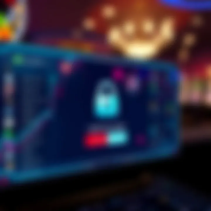 Ensuring Account Security on Pokies Net Secure login interface with lock icon representing online security