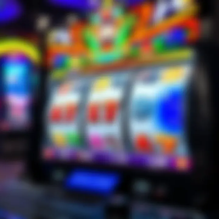 Colorful online pokies game screen showing spinning reels with Australian symbols
