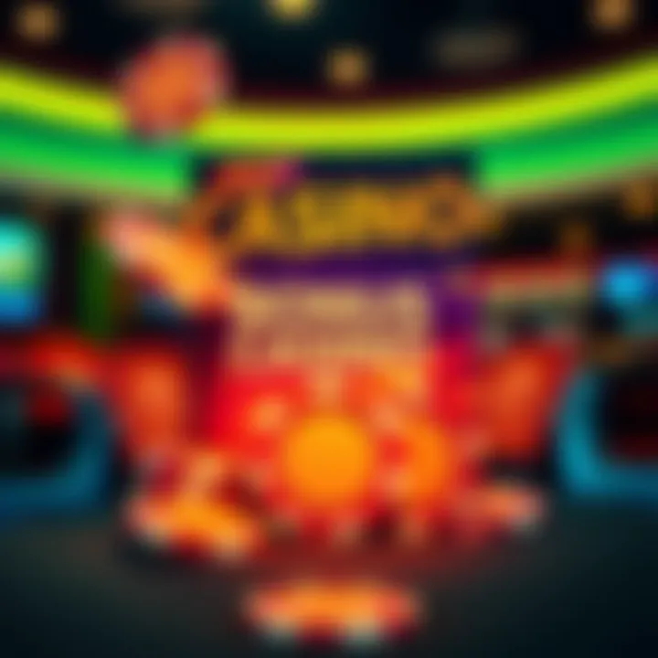 Bright casino chips and promotional flyer highlighting Ricky Casino bonuses