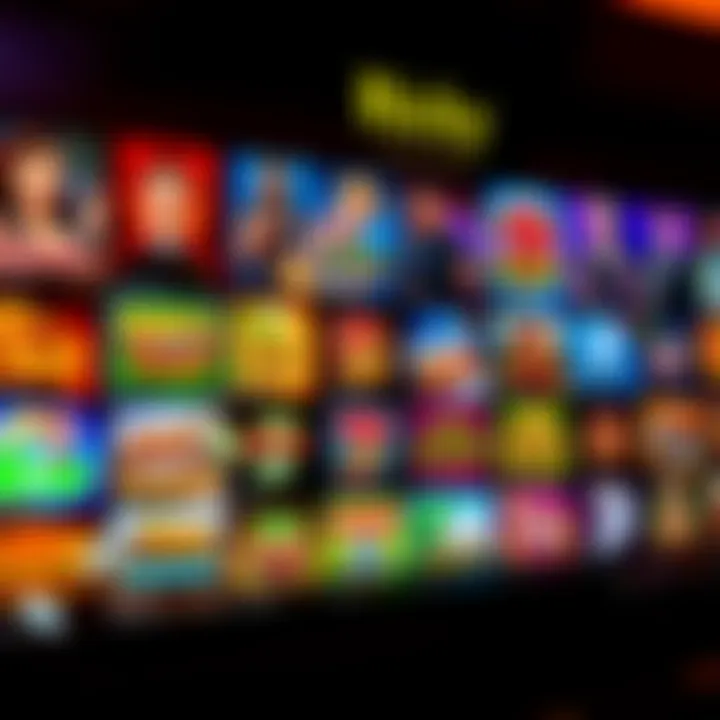 Diverse Game Selection at Ricky Casino Variety of casino game icons displayed on a digital interface