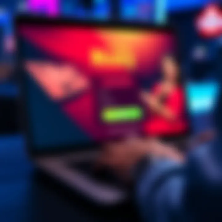 User logging into Ricky Casino platform on a laptop in Australia