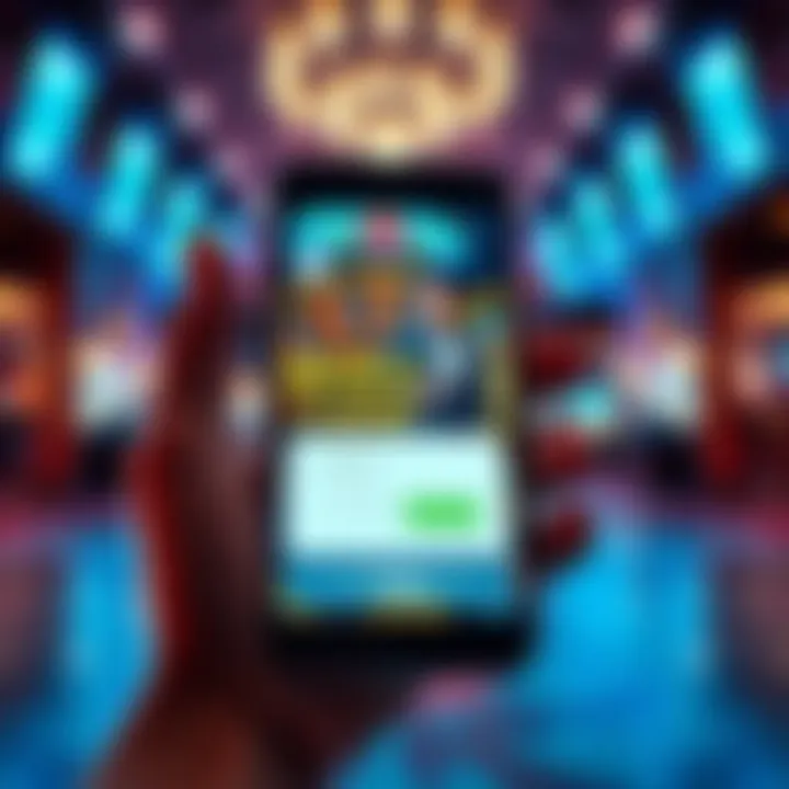 Mobile device showing Ricky Casino application with secure login features