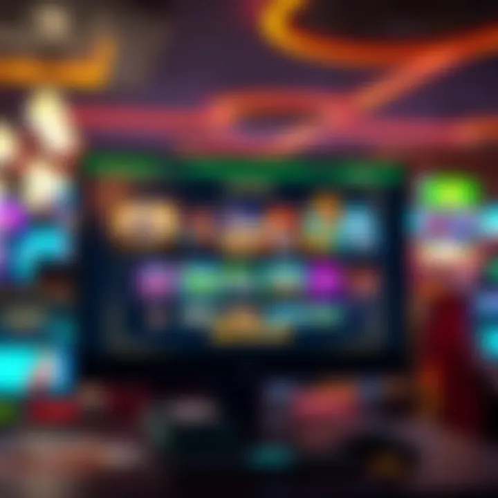 Secure online casino interface displaying diverse game selection on digital screen