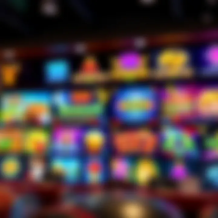 Diverse Game Selection at Ricky Casino Colorful casino game interface displaying various slot themes and vibrant graphics