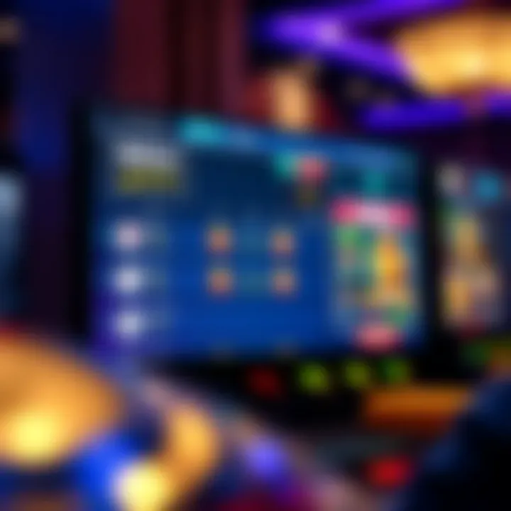 Interface of Rocket Casino game showing various betting options and bonus features on screen
