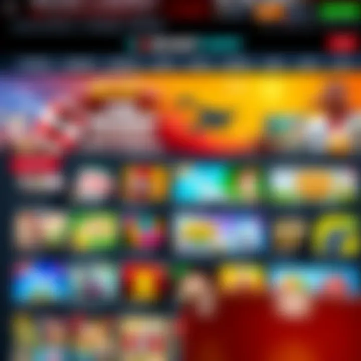Colorful Rocket Casino homepage showcasing various game categories and vibrant promotional banners