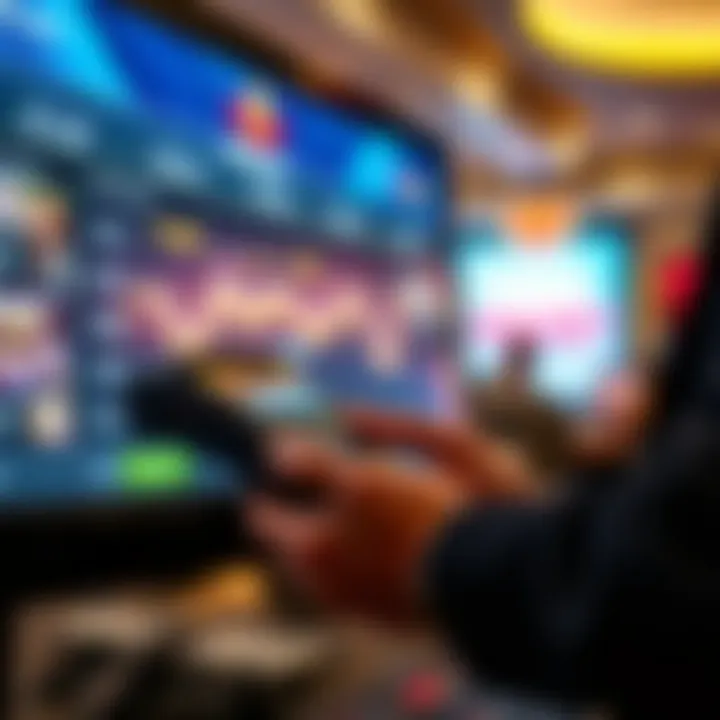 User interacting with a secure payment method on an online casino platform