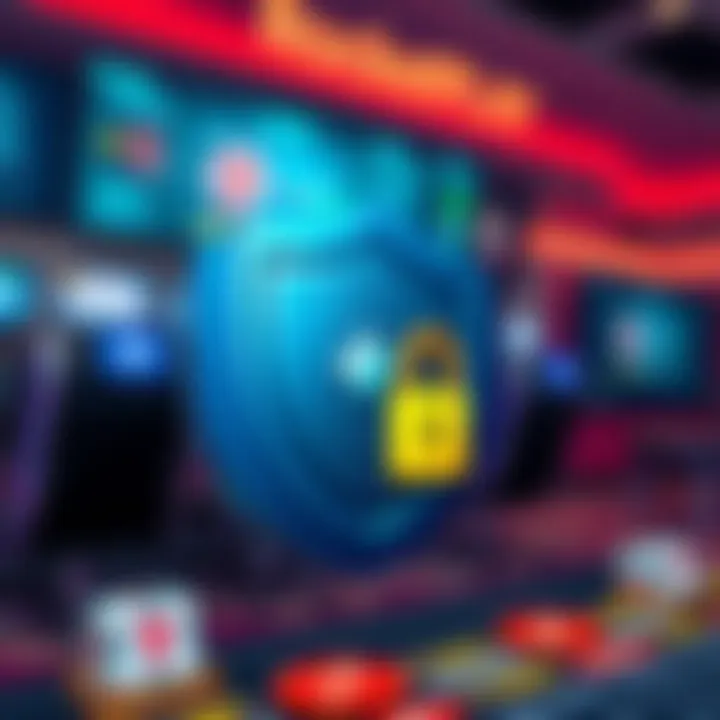 Ensuring Account Security on Rocketplay Casino Illustration of secure account management with shield icon and lock symbol representing safety measures