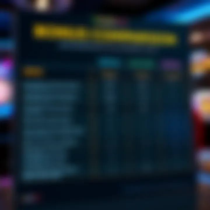 Bonus Offer Comparison for RocketPlay and Other Australian Casinos Comparison chart illustrating RocketPlay Casino bonus benefits alongside other Australian online casino offers