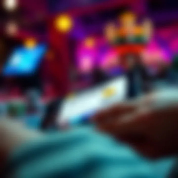 Digital representation of a casino voucher code being redeemed on a mobile device