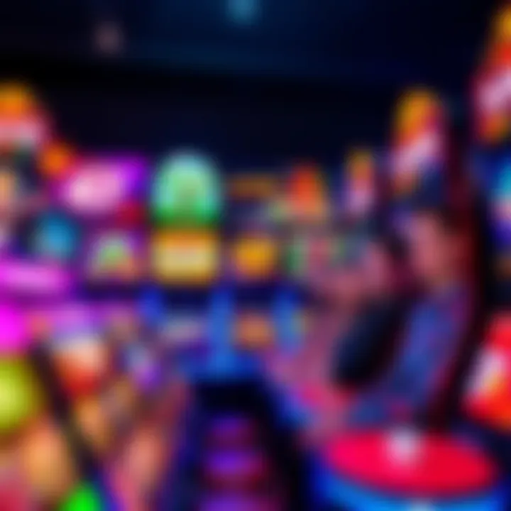 Colorful online casino game selection with vibrant graphics and engaging interface