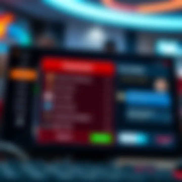 Payment options displayed on a digital screen alongside customer support chat window