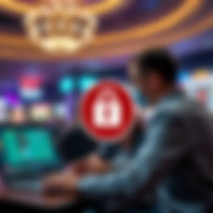 Graphic depicting secure online account protection and alternative gaming options