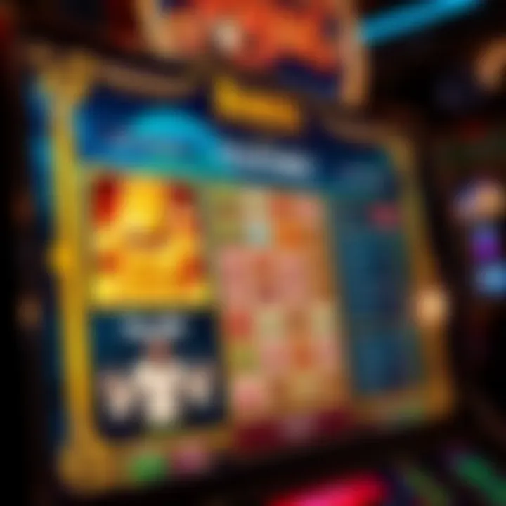 Interface showing bonus features and payout options on a casino slot game