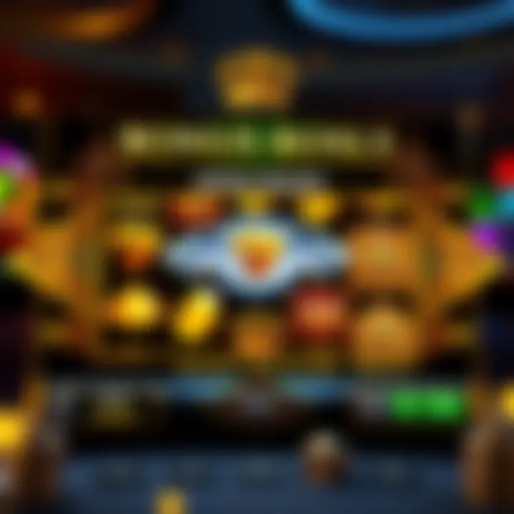 Bonus round screen showcasing rewards and game strategy elements