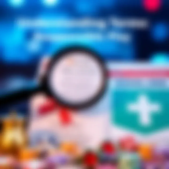 Graphic displaying a magnifying glass over a list of terms and conditions beside a safe playing guidelines symbol