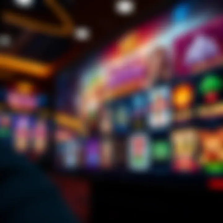 Royal Reels online casino interface showcasing a variety of slot games on a digital screen