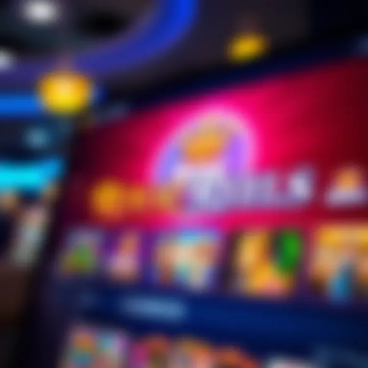 Royal Reels Casino Game Selection Display Colorful online casino interface showing various slot games and betting options