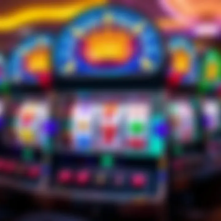 Classic casino slot machine featuring colorful reels and symbols