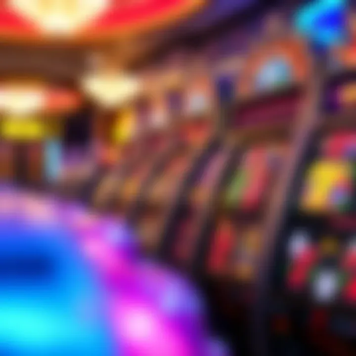 Illustration of casino slots with highlighted eligible games for bonus play