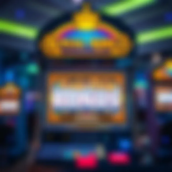 Slot machine displaying glowing free chip bonus on screen
