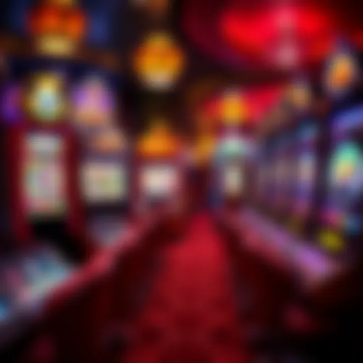 Colorful slot machines and card games available to play with free chip offers in an online casino environment