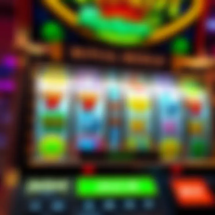 Colorful slot machine reels displaying various symbols with a jackpot notification