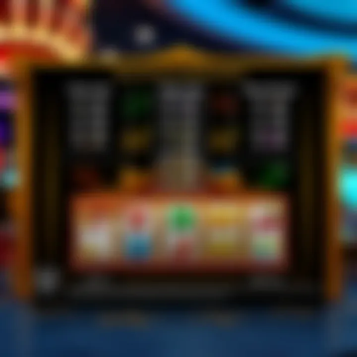 Diagram illustrating different payout lines and betting options in an online slot game