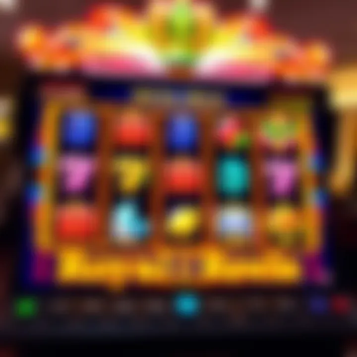 Screenshot of Royal Reels online pokies interface showing vibrant reels and game symbols